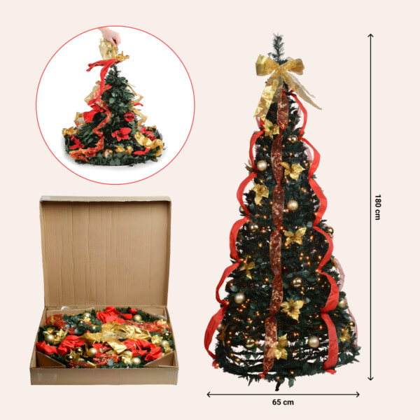 Vyskakovací vianočný stromček InstaTree™ (180cm x 65cm) – Obrázok 4