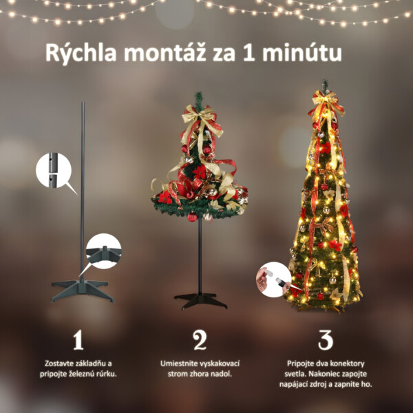 Vyskakovací vianočný stromček InstaTree™ (180cm x 65cm) – Obrázok 6