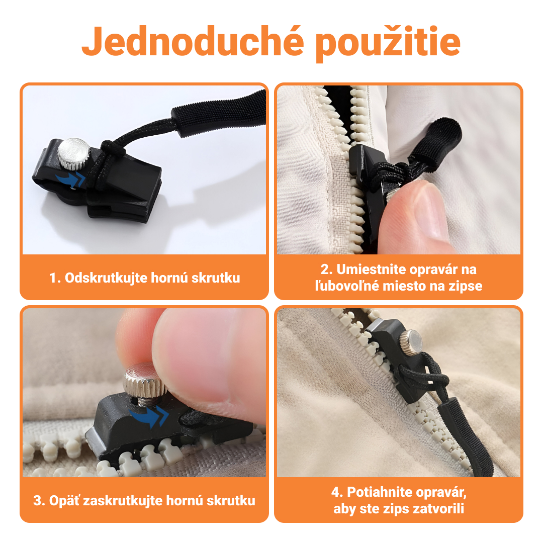 ZIPPO-V2™ SADA NA OPRAVU ZIPSOV – 6 KS – Obrázok 3