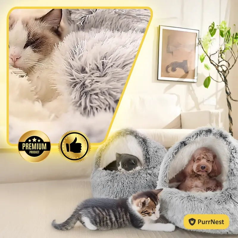 PurrNest - Antistresová posteľ pre zvieratá