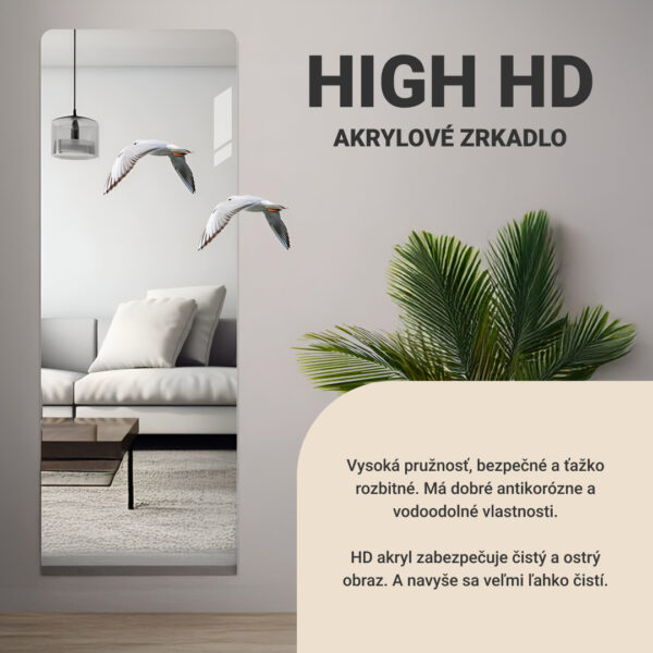 MirrorFlex™ flexibilné samolepiace akrylové zrkadlo 120 x 40 cm – Obrázok 3