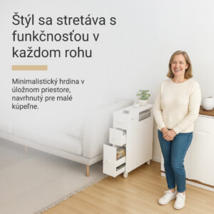 Alternative view of CornerEase™ - Úzky rohový kúpeľňový kabinet