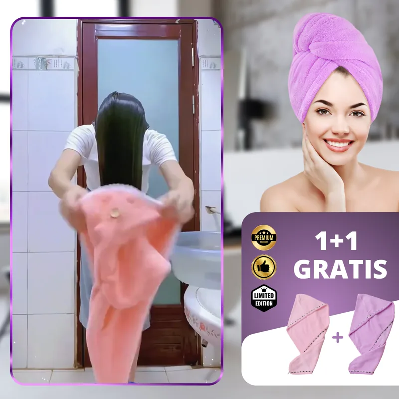 HAIRGLOW® – Rýchloschnúci Uterák Na Vlasy (1+1 ZADARMO)