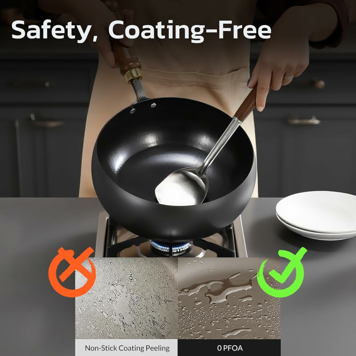 Ferona™ - Japonská Panvica Bez Povlaku – Obrázok 2