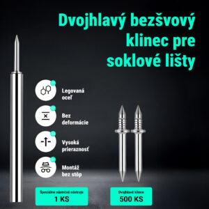 Alternative view of Naox™ - Sada 500 dvojitých klincov na soklové lišty s nástrojmi