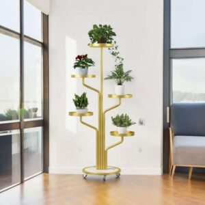 Alternative view of Floro™ - Elegantný stojan na rastliny s 5 úrovňami a kolieskami
